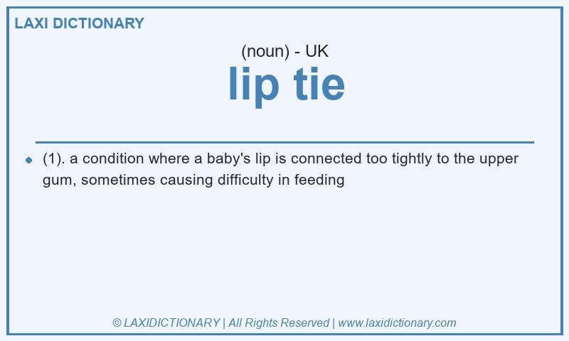 Definition lip tie in British English
