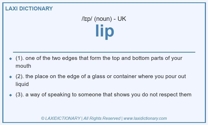 Definition lip in British English