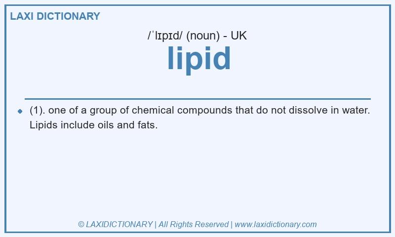 Definition lipid in British English
