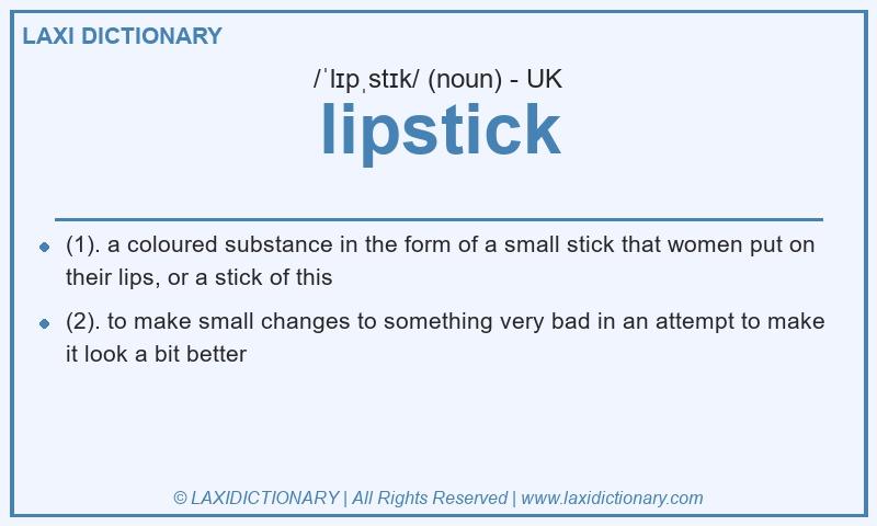 Definition lipstick in British English