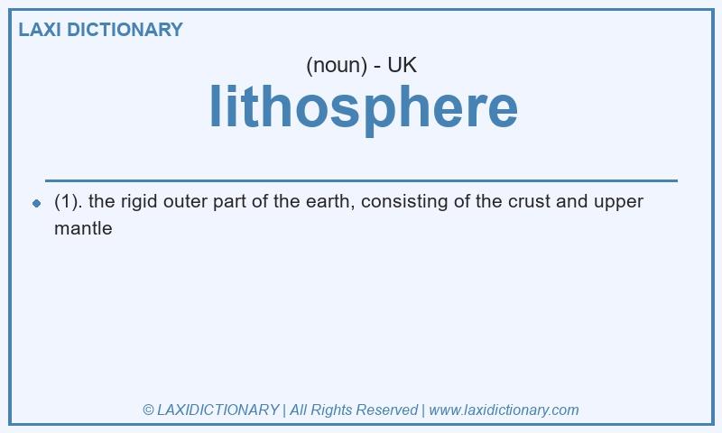 Definition lithosphere in British English