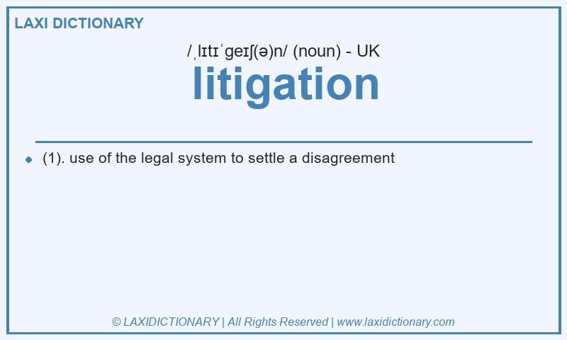 Definition litigation in British English