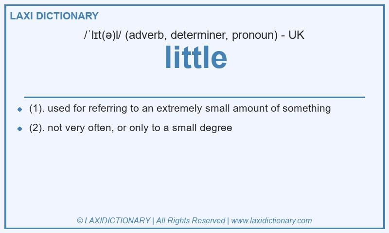 Definition little in British English