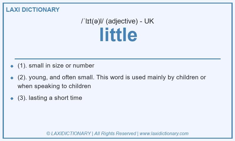 Definition little in British English