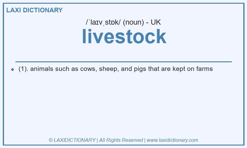 Definition livestock in British English