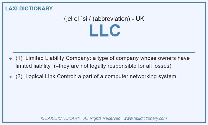 Definition LLC in British English