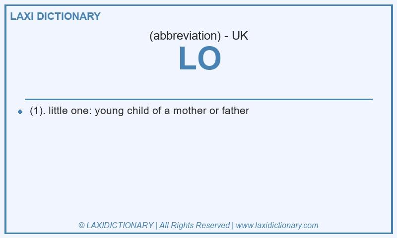 Definition LO in British English