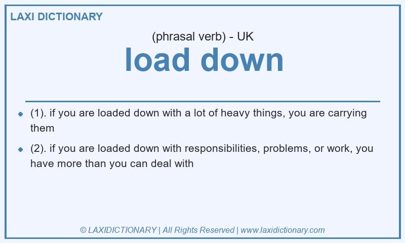 Definition load down in British English