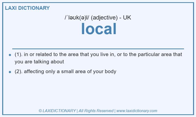 Definition local in British English