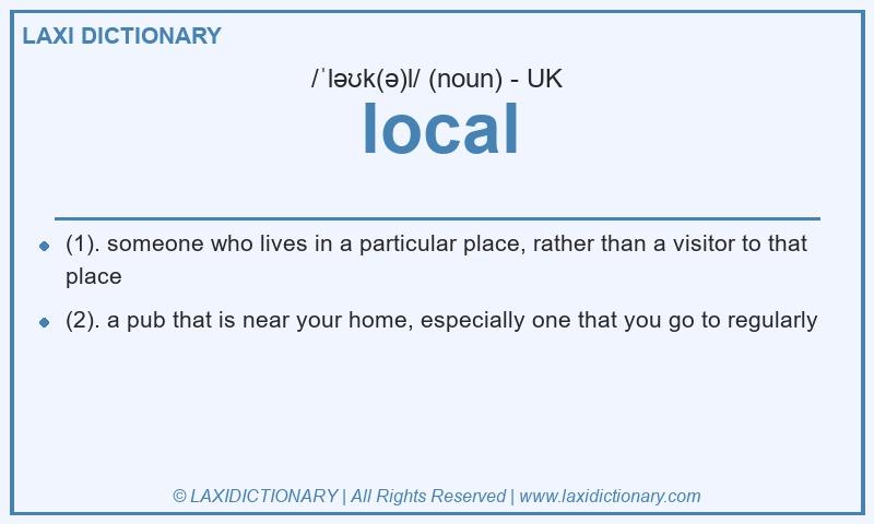 Definition local in British English