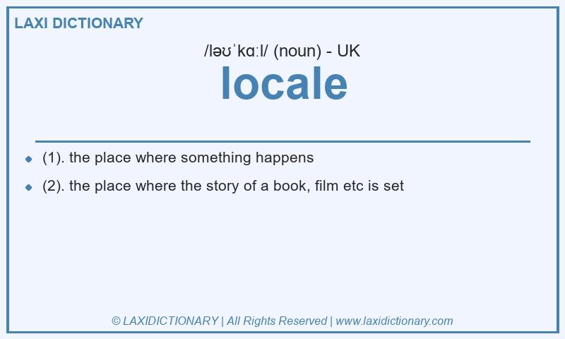 Definition locale in British English