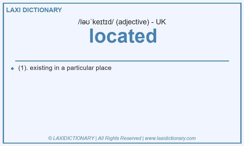 Definition located in British English