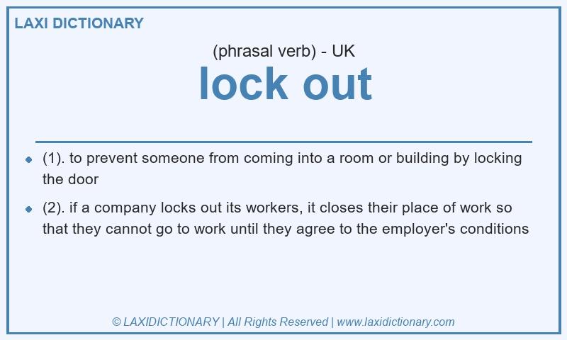 Definition lock out in British English