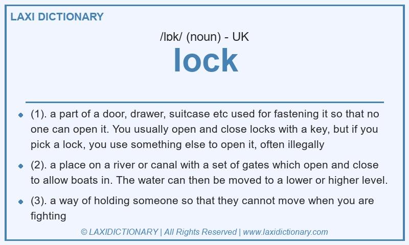 Definition lock in British English