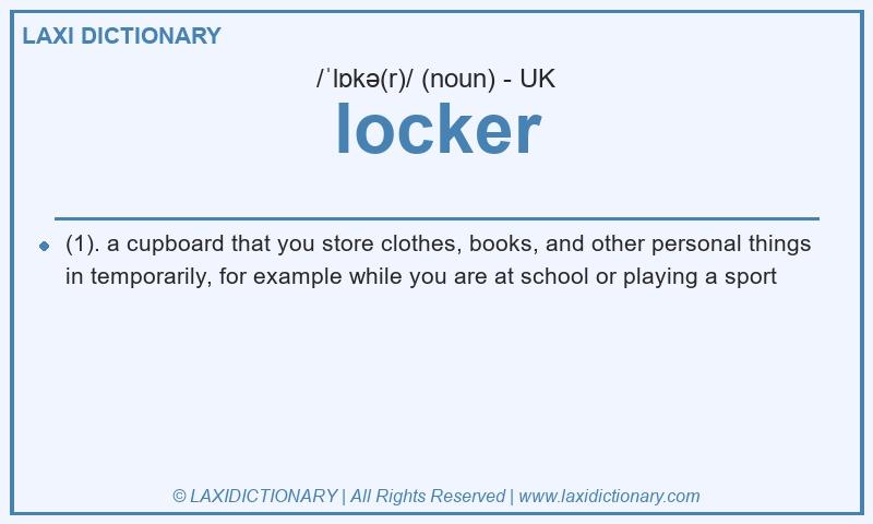 Definition locker in British English