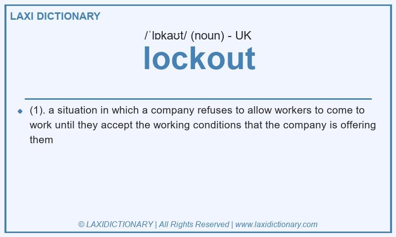 Definition lockout in British English