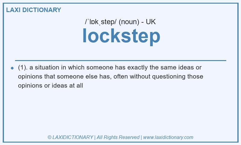 Definition lockstep in British English