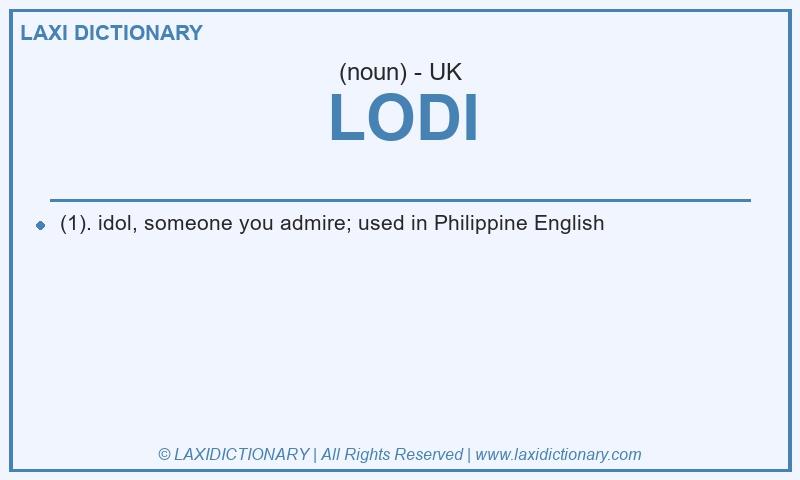 Definition LODI in British English