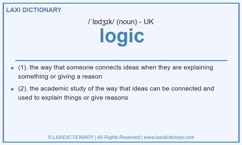 Definition logic in British English