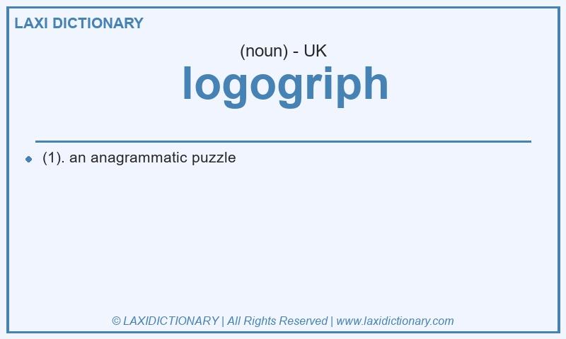 Definition logogriph in British English