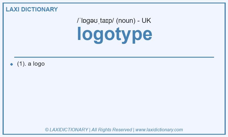Definition logotype in British English