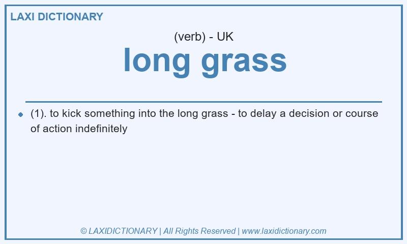 Definition long grass in British English