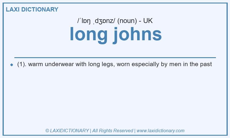 Definition long johns in British English
