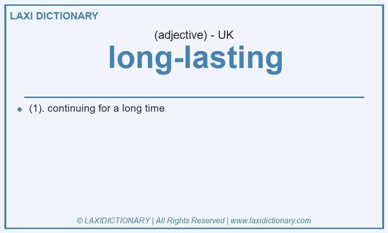 Definition long-lasting in British English