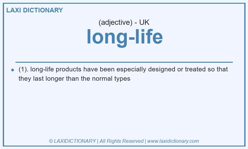 Definition long-life in British English