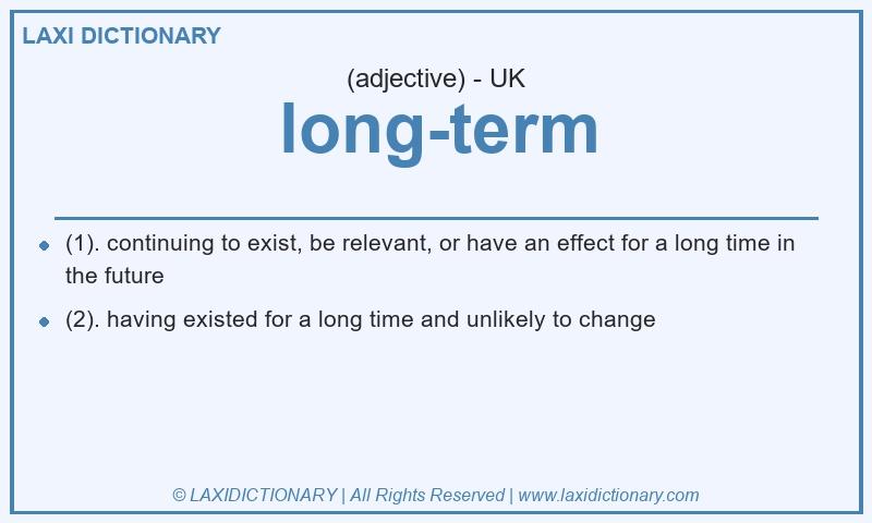 Definition long-term in British English