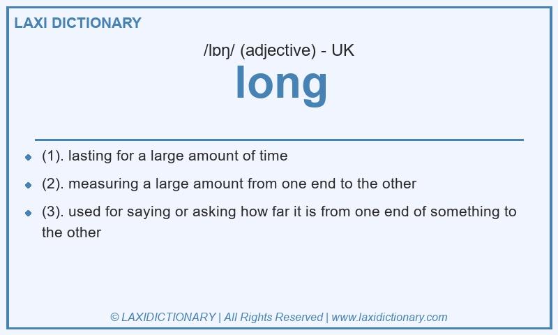 Definition long in British English
