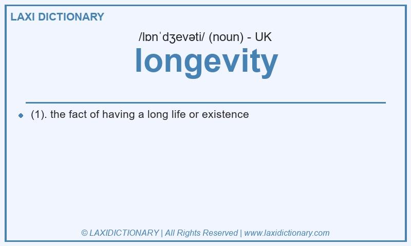 Definition longevity in British English