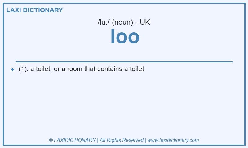 Definition loo in British English