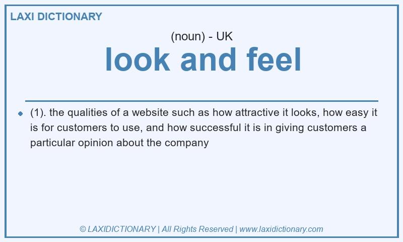 Definition look and feel in British English