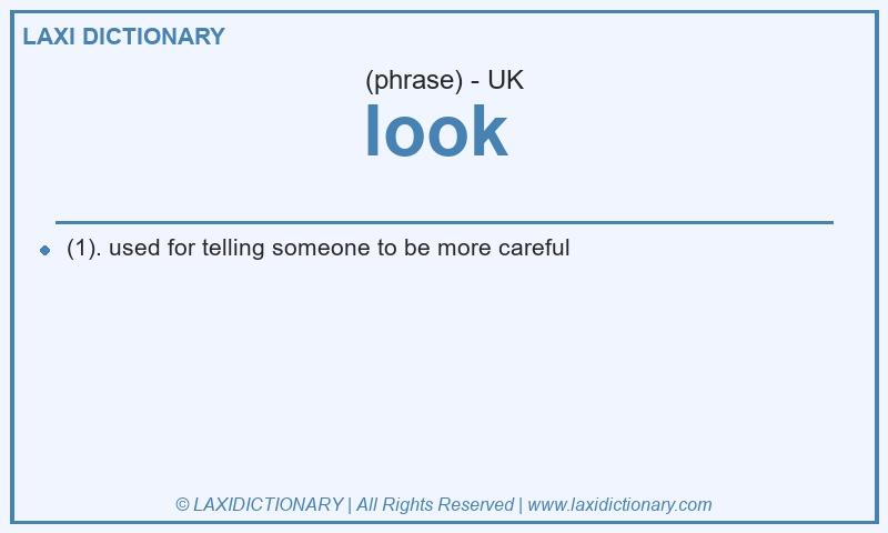 Definition look in British English