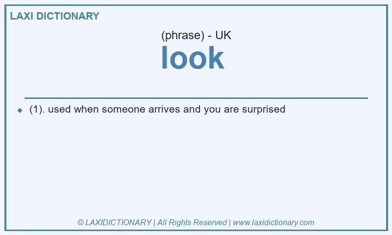 Definition look in British English