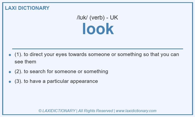 Definition look in British English