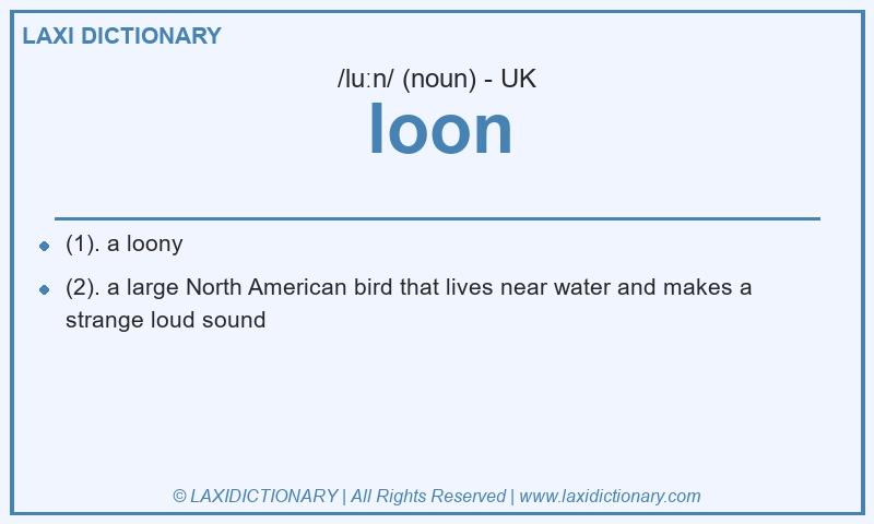 Definition loon in British English