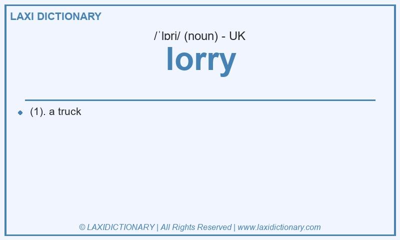 Definition lorry in British English
