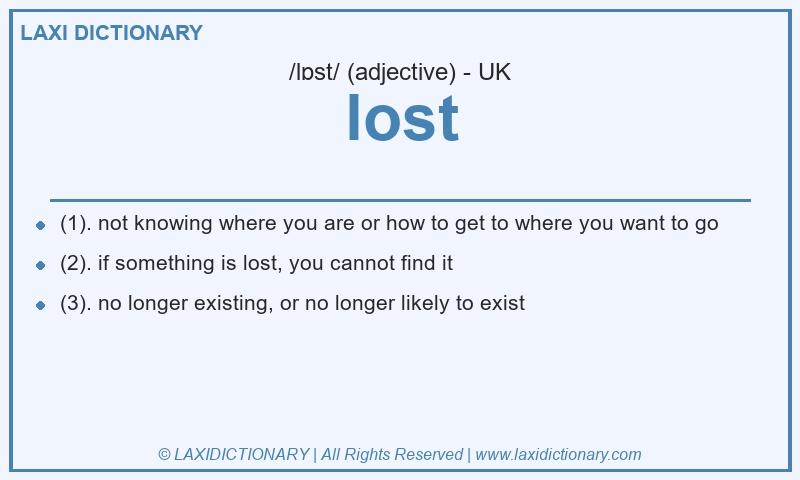 Definition lost in British English