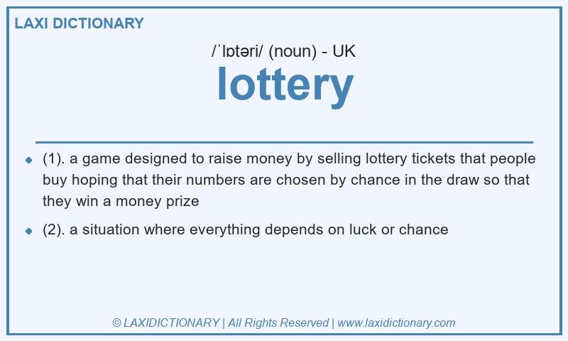 Definition lottery in British English