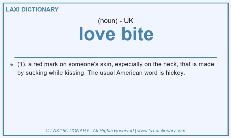 Definition love bite in British English