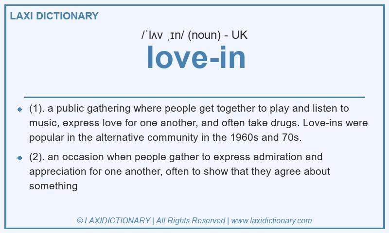 Definition love-in in British English