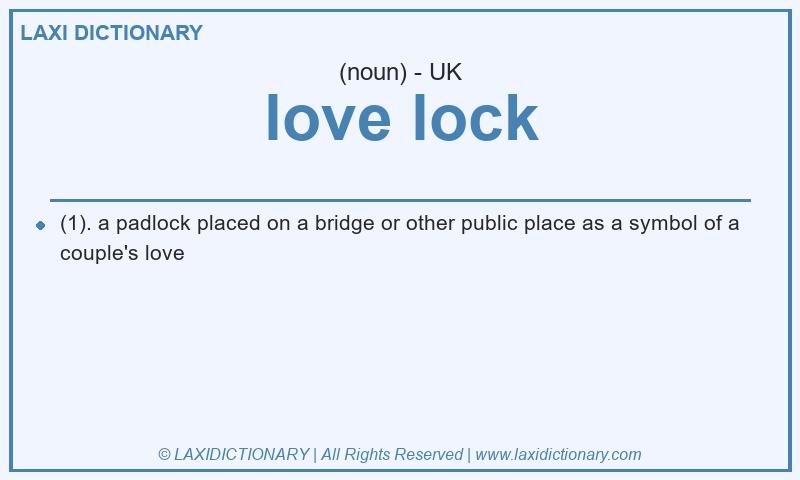 Definition love lock in British English
