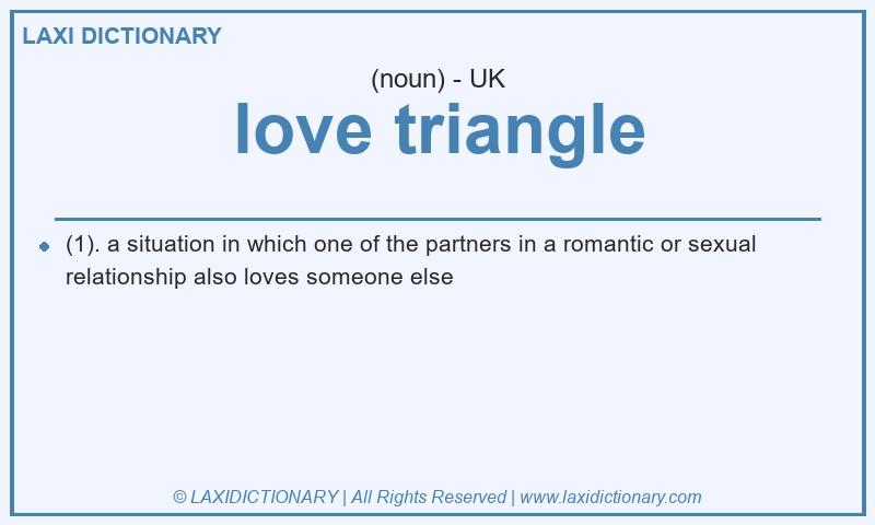 Definition love triangle in British English