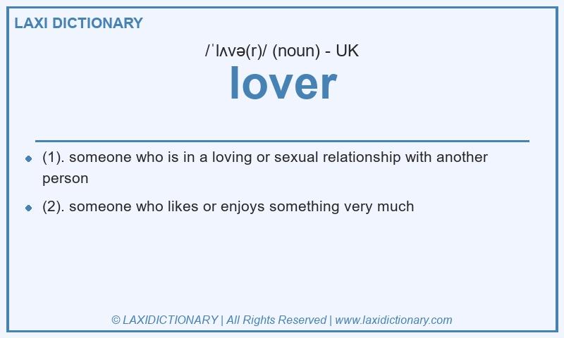 Definition lover in British English