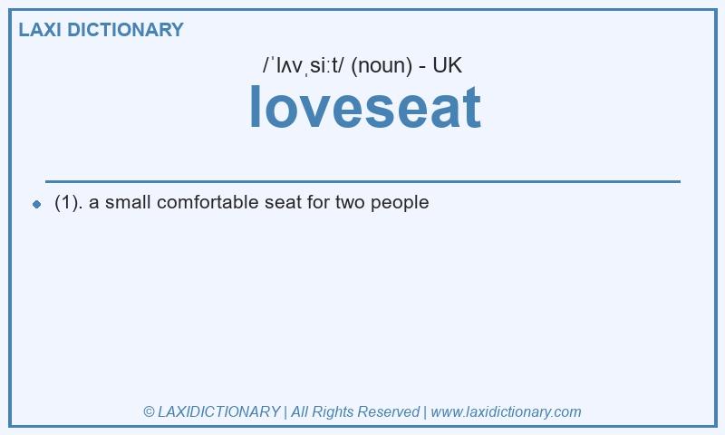 Definition loveseat in British English