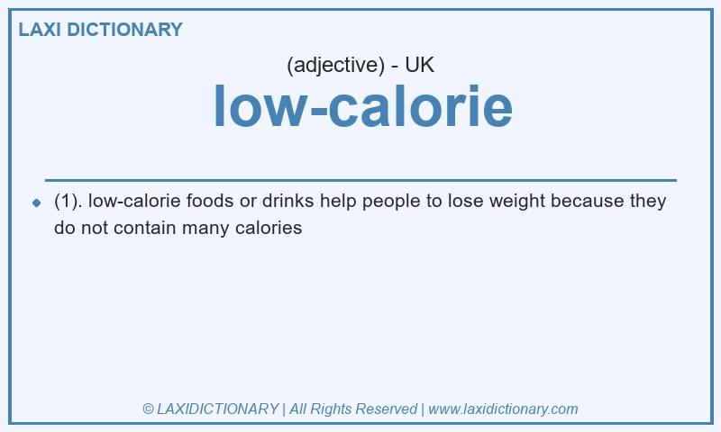 Definition low-calorie in British English