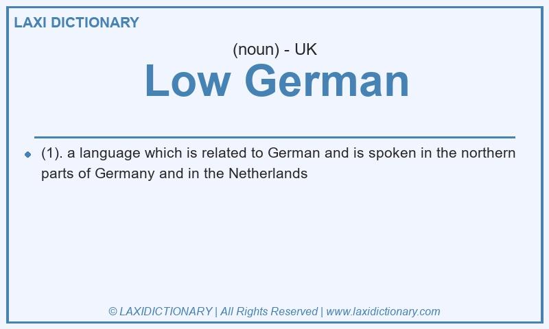 Definition Low German in British English