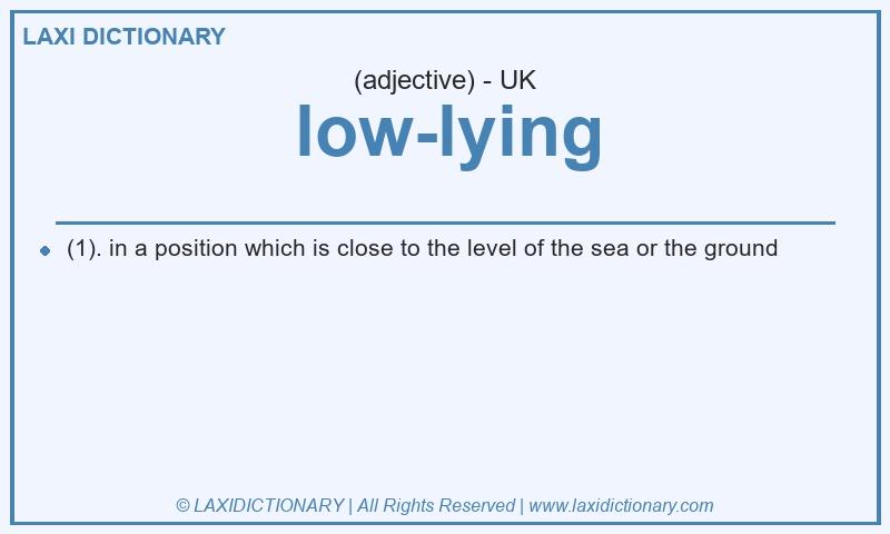 Definition low-lying in British English